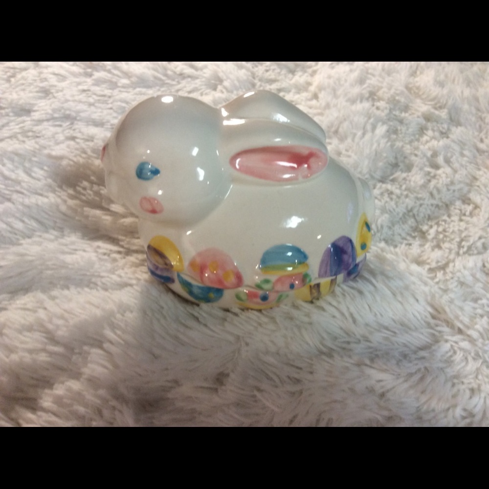 Loomco 1998 Easter Bunny Covered Candy Dish